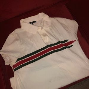 White Gucci shirt